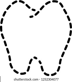 Dot Line drawing of tooth