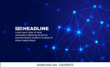 Dot - line links abstract network technical background