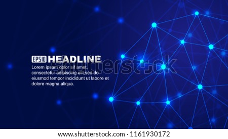 Dot - line links abstract network technical background