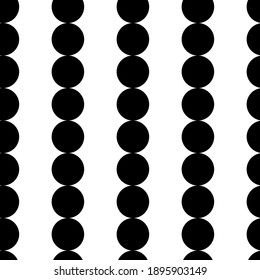Dot line seamless pattern. Vertical line tile design