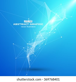 Dot, line and surface consisting of abstract graphics.