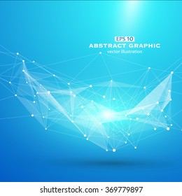 Dot, line and surface consisting of abstract graphics.