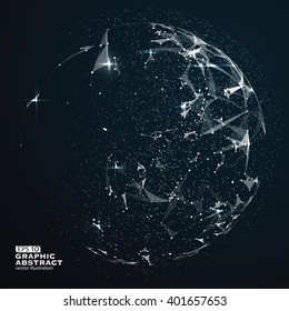 Dot, line and surface consisting of abstract graphics.