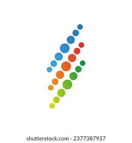 Dot line technology colorful business logo