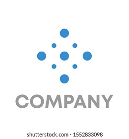 dot logo vector circle design sign template
