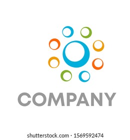 dot logo vector design template sign