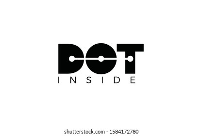 Dot Logo In Word Mark Style With Black Color