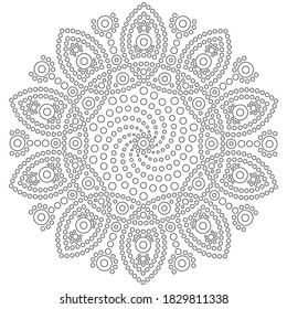 Dot mandala white background 002