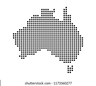 Dot map of Australia