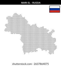 Dot map of Mari El region Russia
