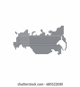 Dot map of Russia vector illustration on white background
