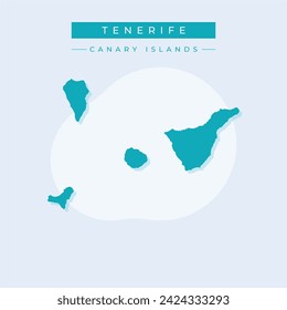 Dot map of Santa Cruz de Tenerife Province composition and solid illustration. Vector map of Santa Cruz de Tenerife Province composition of circle items on a white background.