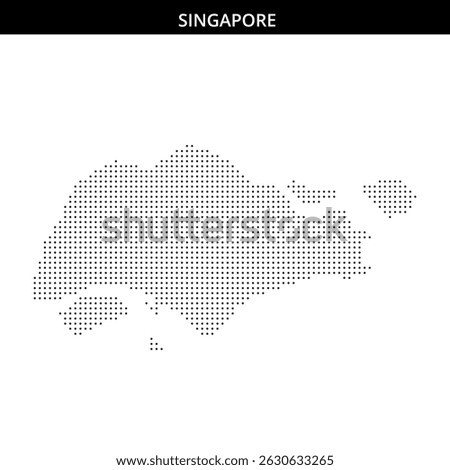 Dot map of Singapore's outline