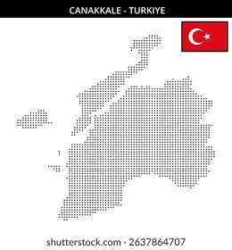 Dot map of Çanakkale Turkey