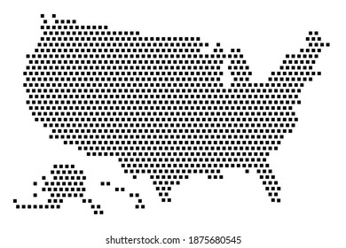 Dot map of the United States of America. Vector illustration