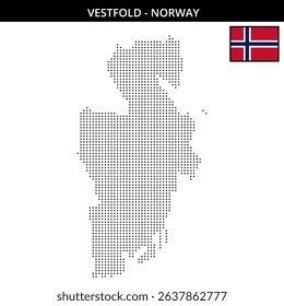 Dot map of Vestfold Norway