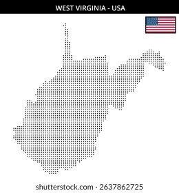 Dot map of West Virginia shown