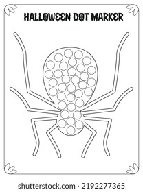 Dot Marker Hallloween Coloring Pages For Kids. Dot Marker for Kids. Halloween Coloring Pages. Halloween Dot Marker for Kids