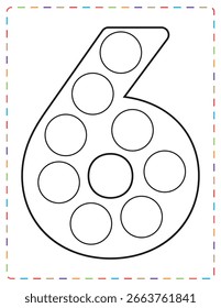 Dot Marker Number Coloring Pages 0 to 10 – Bubble Numbers Printable Activity for Kids Learning Counting and Fine Motor Skills.