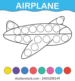 Actividad de marcadores de puntos y página de color para niños