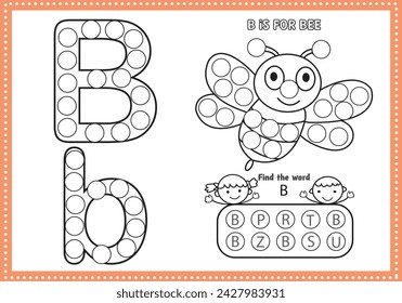 Dot Markers Alphabet Coloring and Activities pages for  for toddlers and Preschoolers