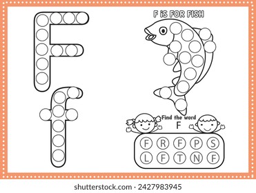 Dot Markers Alphabet Coloring and Activities pages for  for toddlers and Preschoolers
