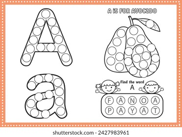 Páginas para colorear y actividades del alfabeto para niños pequeños y niños en edad preescolar