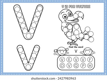 Dot Markers Alphabet Coloring and Activities pages for  for toddlers and Preschoolers