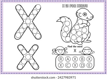 Dot Markers Alphabet Coloring and Activities pages for  for toddlers and Preschoolers