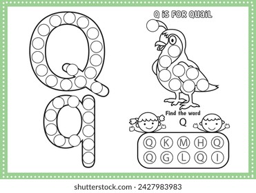 Dot Markers Alphabet Coloring and Activities pages for  for toddlers and Preschoolers