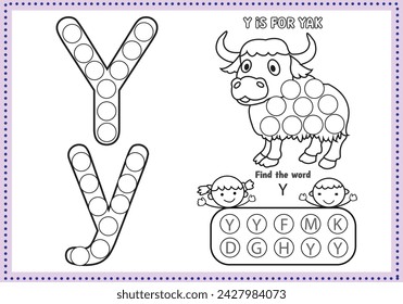 Dot Markers Alphabet Coloring and Activities pages for  for toddlers and Preschoolers
