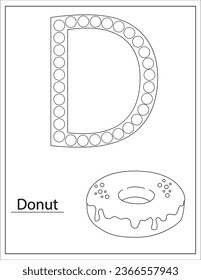 Dot Markers Alphabet Coloring pages for Food topic, Activities for toddlers and Preschoolers