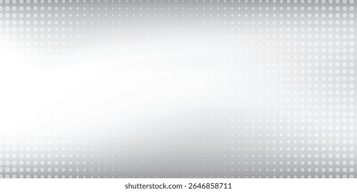 Dot mesh silver foil background with metal mirror texture. Chrome gradient surface with light gloss modern abstract art simple