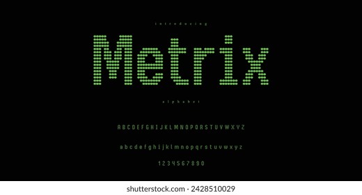 Dot Metrix Matrix Pixelated Alphabet Font
