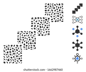 Dot Mosaic basado en el bloqueo. La cadena de bloqueo de vectores mosaicos está diseñada con puntos elípticos aleatorizados.