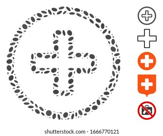 Dot Mosaic based on create. Mosaic vector create is designed with scattered elliptic spots. Bonus icons are added.