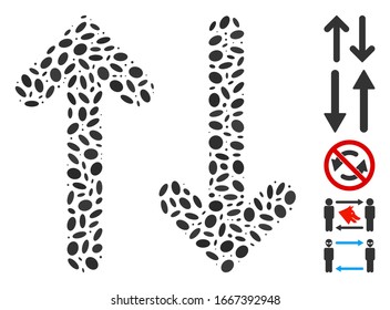 Dot Mosaic based on flip vertical. Mosaic vector flip vertical is formed with scattered elliptic spots. Bonus icons are added.