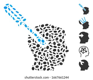 Dot Mosaic based on head screwdriver tuning. Mosaic vector head screwdriver tuning is composed with randomized elliptic items. Bonus icons are added.