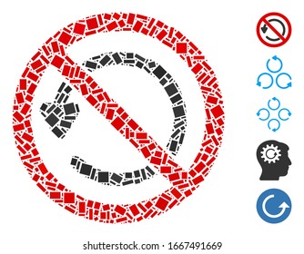 Mosaico de puntos basado en no rotar. El vector mosaico no rotar se compone de elementos rectangulares aleatorios. Se agregan iconos de bonificación.