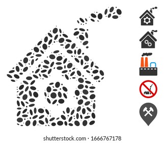 Dot Mosaic basiert auf dem Pflanzenbau. Der Pflanzenbau von Mosaiken in der Vektorillustration wird mit zufälligen elliptischen Stellen errichtet. Bonussymbole werden hinzugefügt.