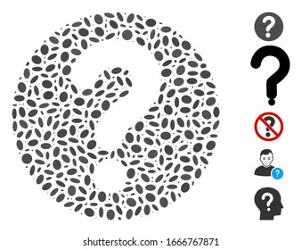 Dot Mosaic based on query. Mosaic vector query is created with randomized elliptic items. Bonus icons are added.