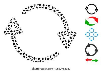 Dot Mosaic based on reload. Mosaic vector reload is designed with random oval items.