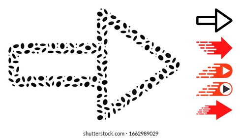 Dot Mosaic based on right. Mosaic vector right is designed with random elliptic dots.