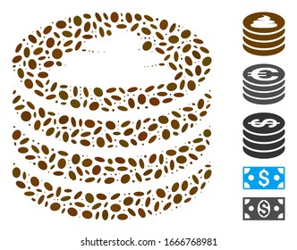 Dot Mosaic basiert auf Scheiße-Münze-Stack. Der Mücken-Vektorillustration-Mist-Stack wird mit zufälligen Ellipsenflecken erstellt. Bonussymbole werden hinzugefügt.