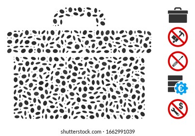 Dot Mosaic based on toolbox. Mosaic vector toolbox is designed with scattered ellipse spots.