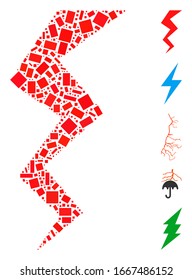 Dot Mosaic based on zigzag strike. Mosaic vector zigzag strike is designed with random rectangle dots. Bonus icons are added.