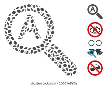 Dot Mosaic based on zoom auto scale. Mosaic vector zoom auto scale is designed with randomized oval items. Bonus icons are added.