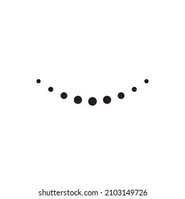 dot necklace icon vector isolated on white background.