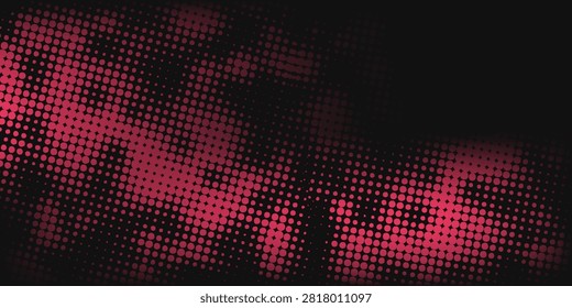 Dot nice vector torn red halftone background. Scrathed dotted texture element.
