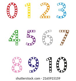 Dot the numbers, educational game for toddlers and preschool education to develop fine motor skill